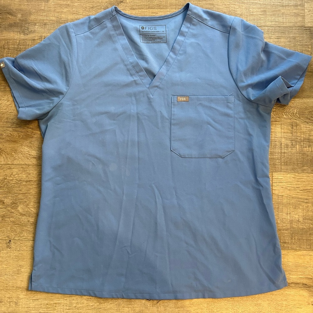 FIGS Ceil Blue Extra Large Catarina Scrub Top